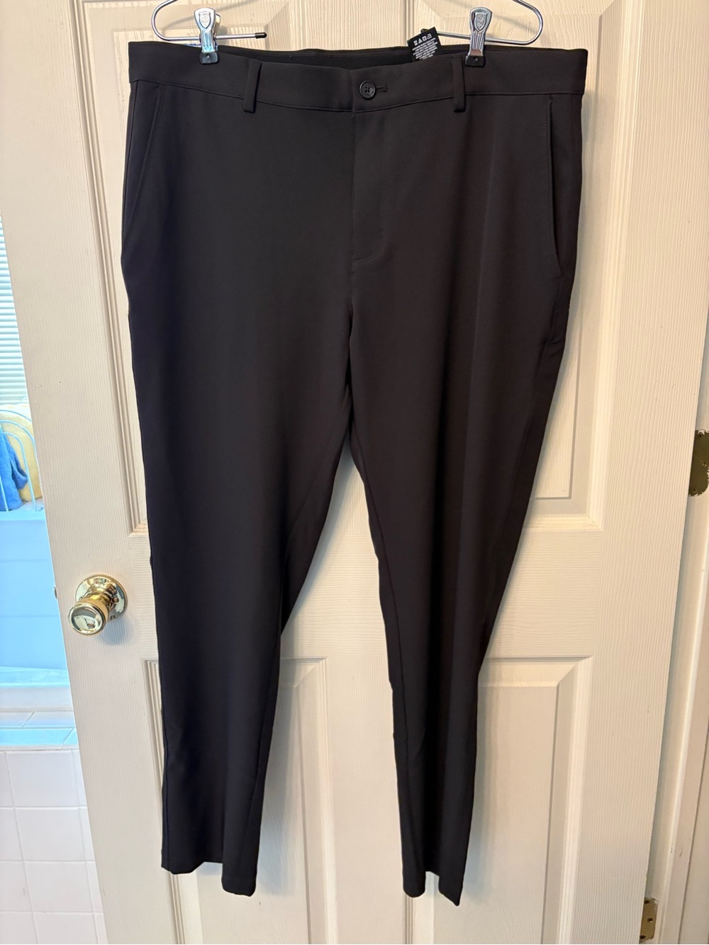 NWT Greg Norman Men's Textured Stretch Chino Pant Black Size 36x30